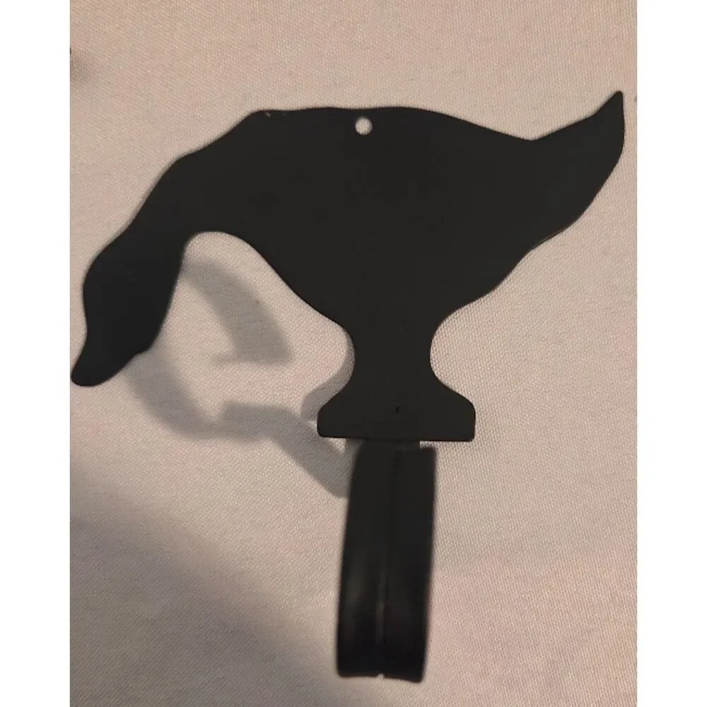 Black Metal Duck Wall Hooks Set of 3 Farmhouse Decor